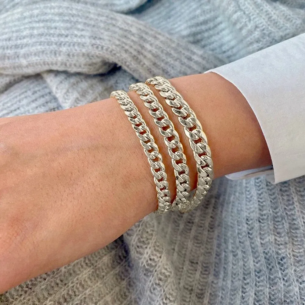 Flat Curb Chain Bracelet 4mm sold by Ruumur product image thumbnail 4