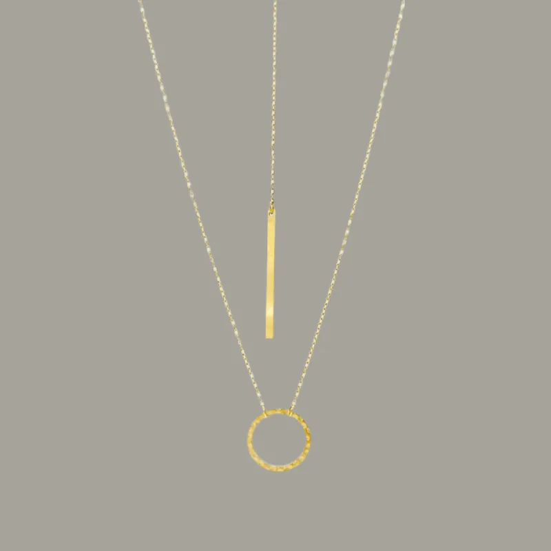 Minimalist Delicate Double Necklace Set sold by Ruumur