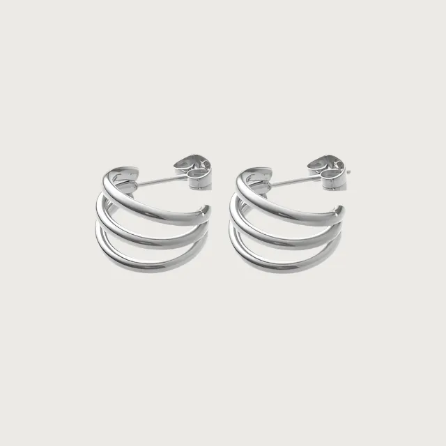 Triple Hoop Earrings sold by Ruumur product image thumbnail 2