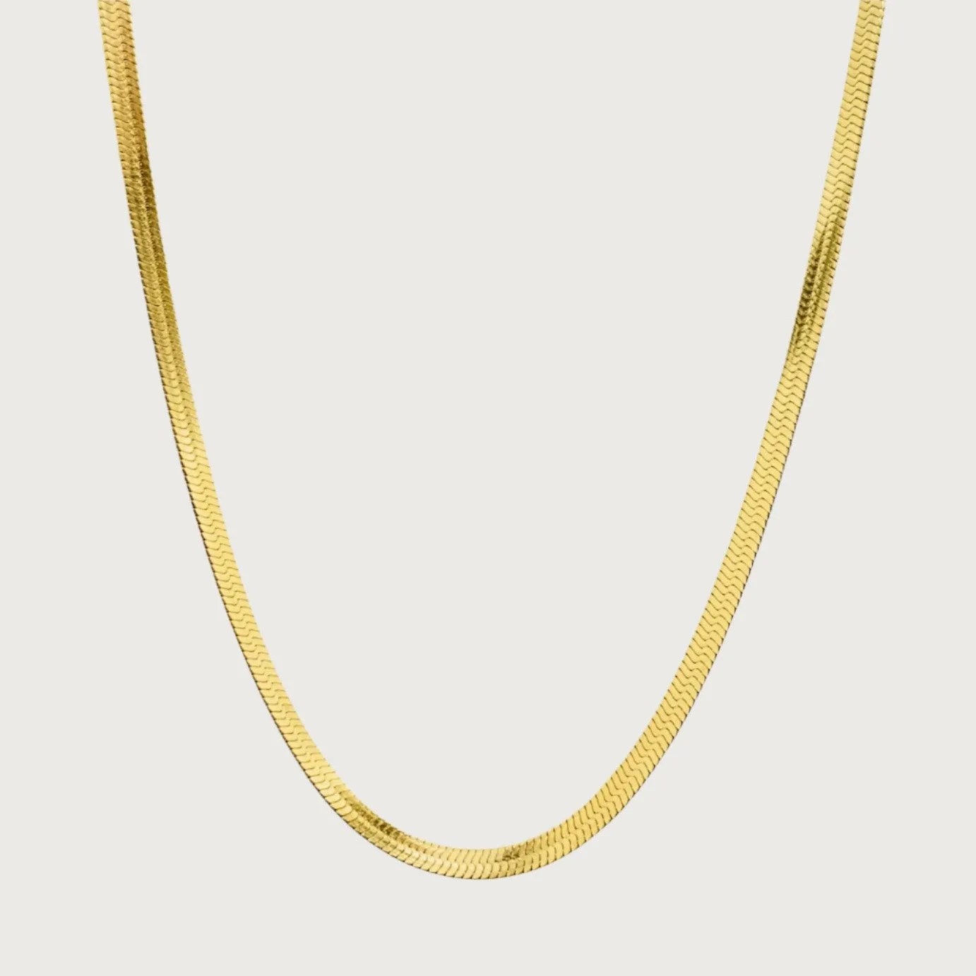 Elegant Herringbone 4mm Chain Necklace sold by Ruumur product image thumbnail 2