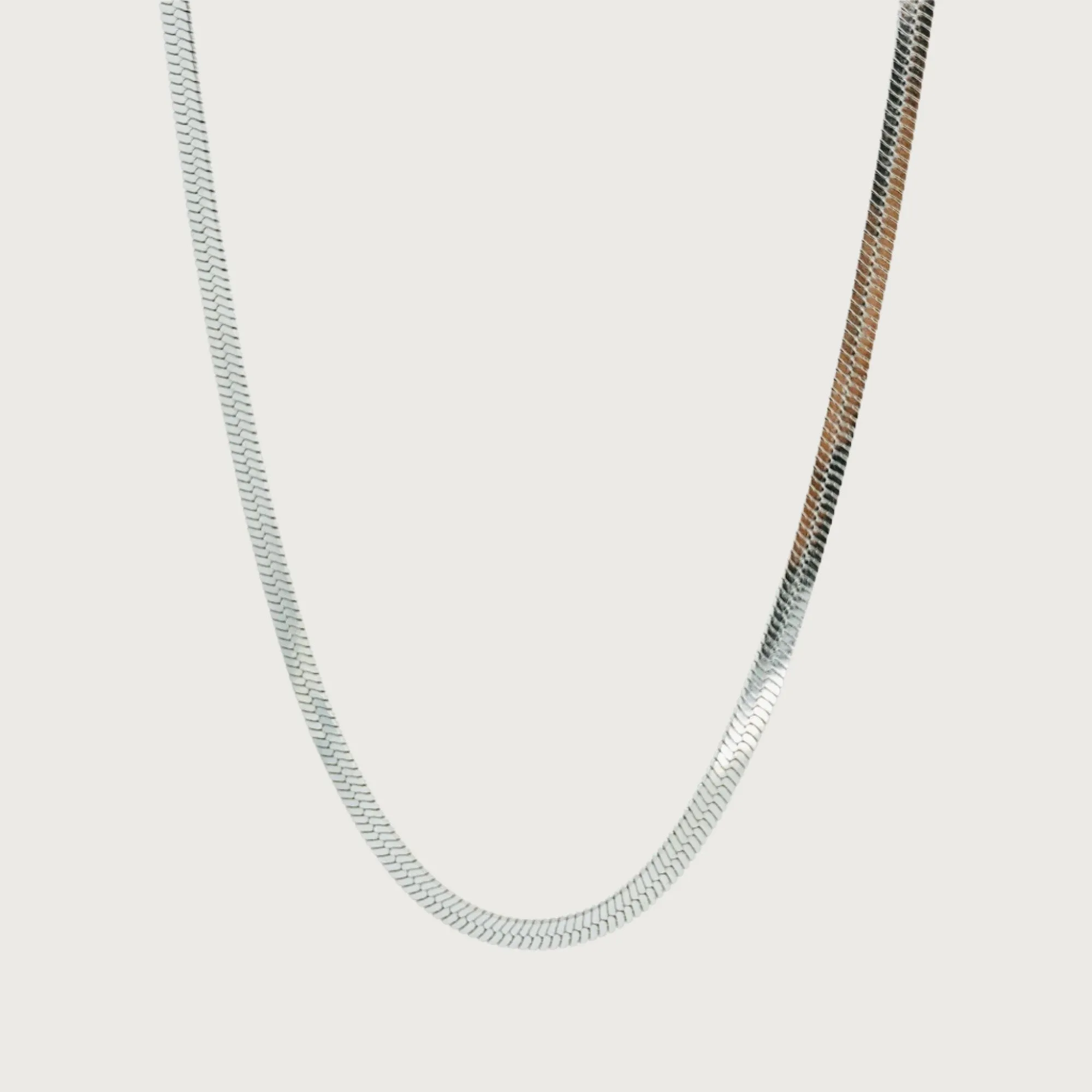 Elegant Herringbone 4mm Chain Necklace sold by Ruumur product image thumbnail 5