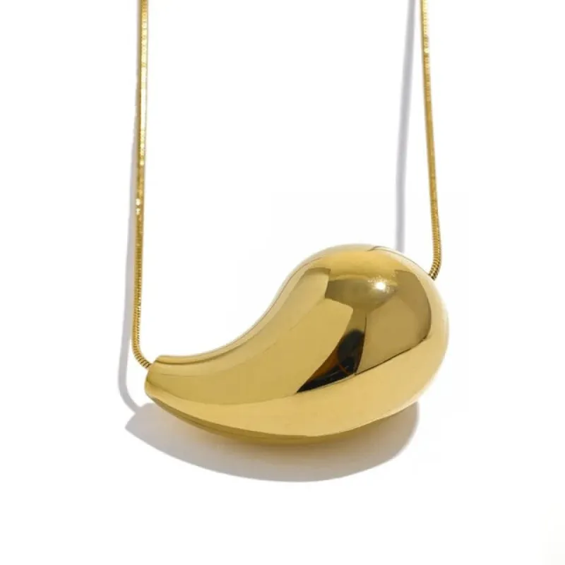 Water Drop Hollow Pendant Necklace sold by Ruumur