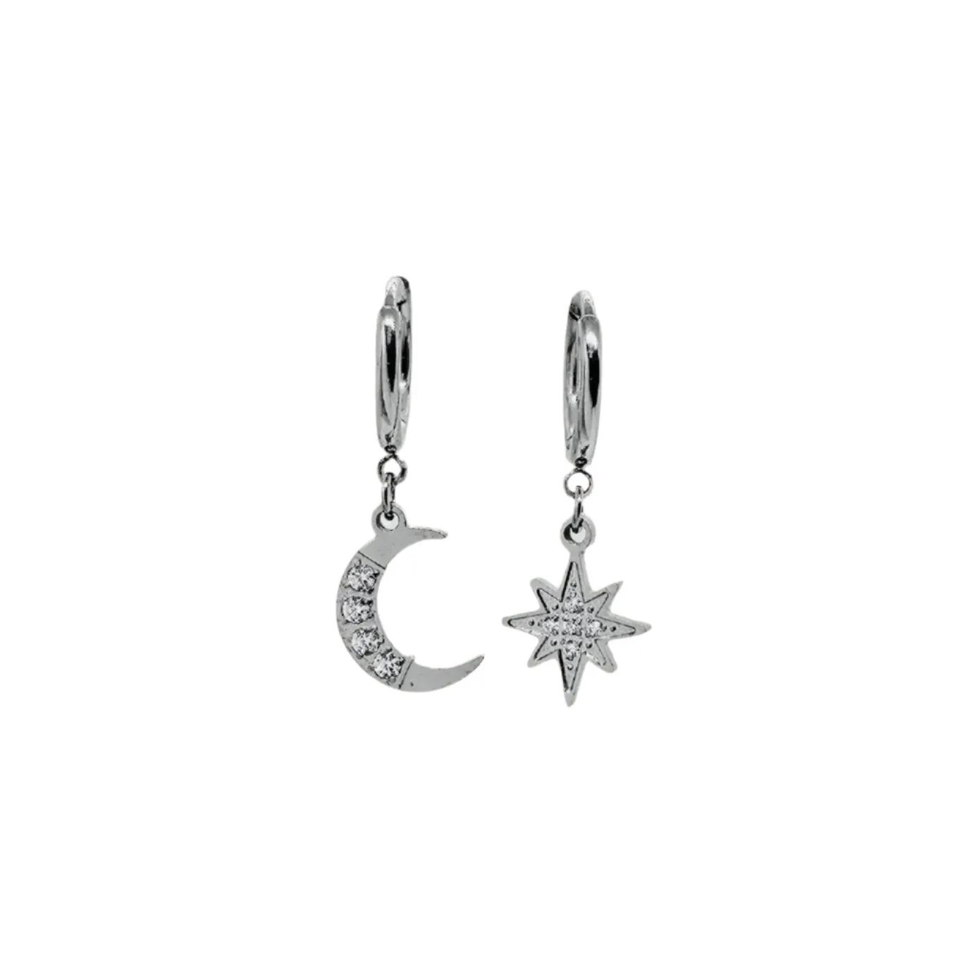 Celestial Moon and Star Drop Earrings sold by Ruumur product image thumbnail 2