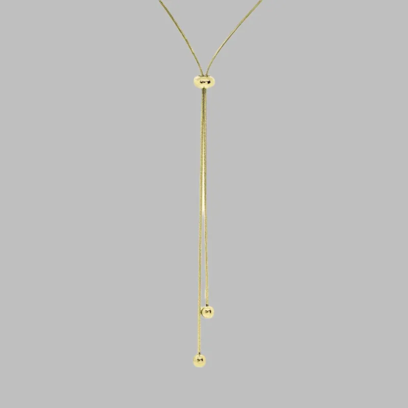 Double Drop Adjustable Snake Chain Necklace sold by Ruumur