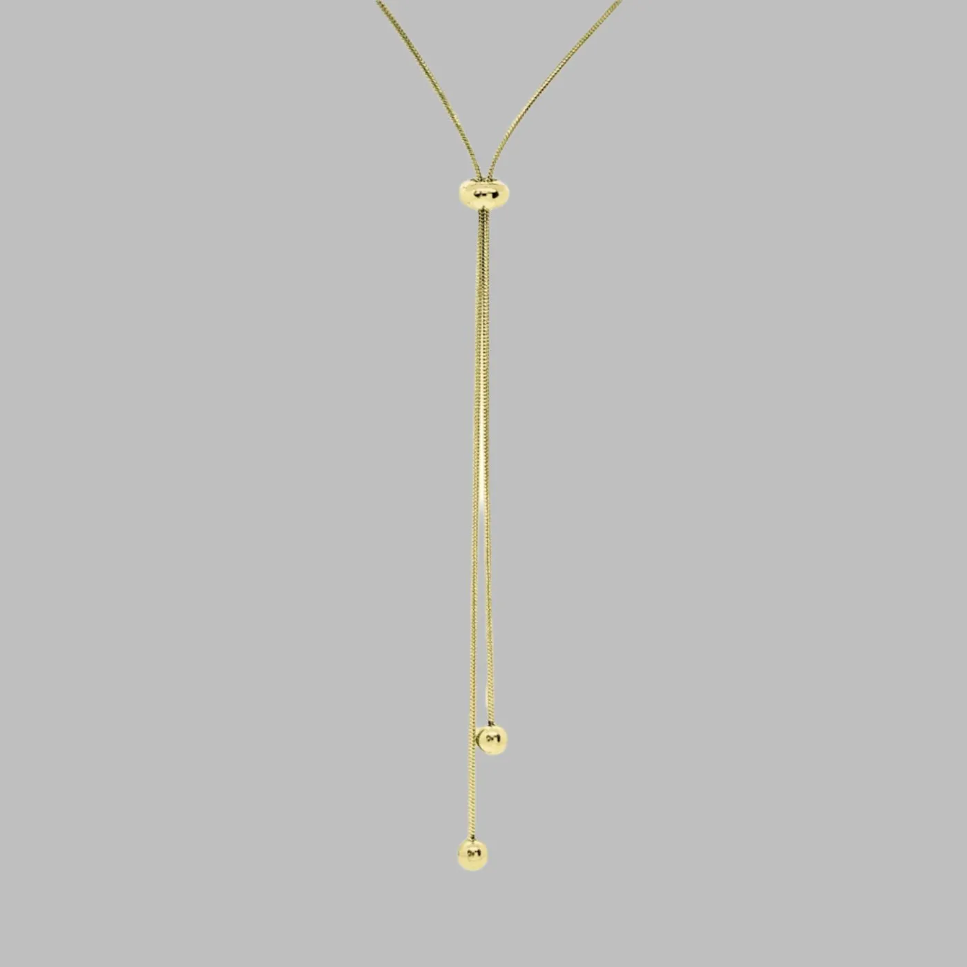 Double Drop Adjustable Snake Chain Necklace sold by Ruumur