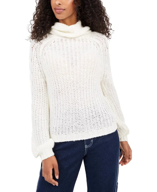 Planet Gold Women's Knitted Printed Long Sleeve Cowl Neck T-Shirt Sweater Beige Size X-Large sold by Ruumur
