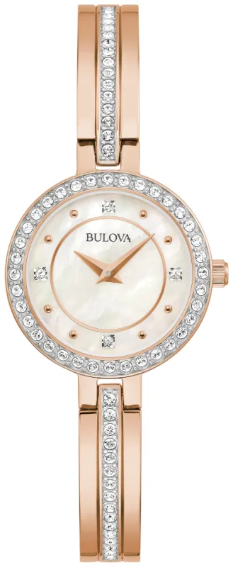 Bulova Women's Classic 26mm Quartz Watch Crystal Bezel 98L298 sold by Ruumur