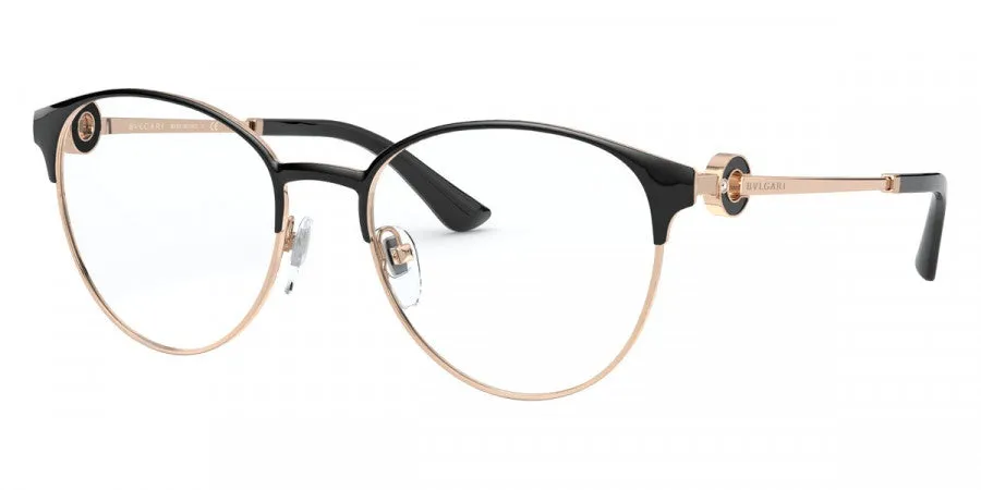 Bulgari Women's 53 mm Rose Gold and Black Opticals BV2223B-2033-53 sold by Ruumur