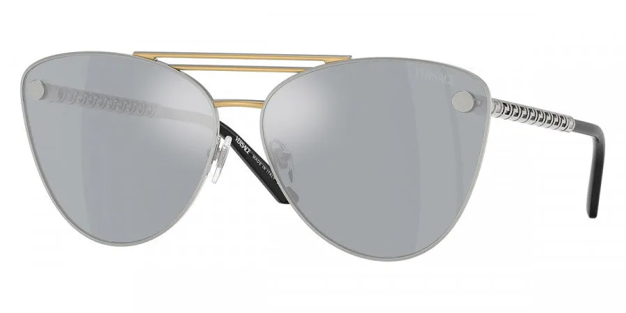Versace Women's 64mm Silver Gold Sunglasses VE2267-15141U-64 sold by Ruumur