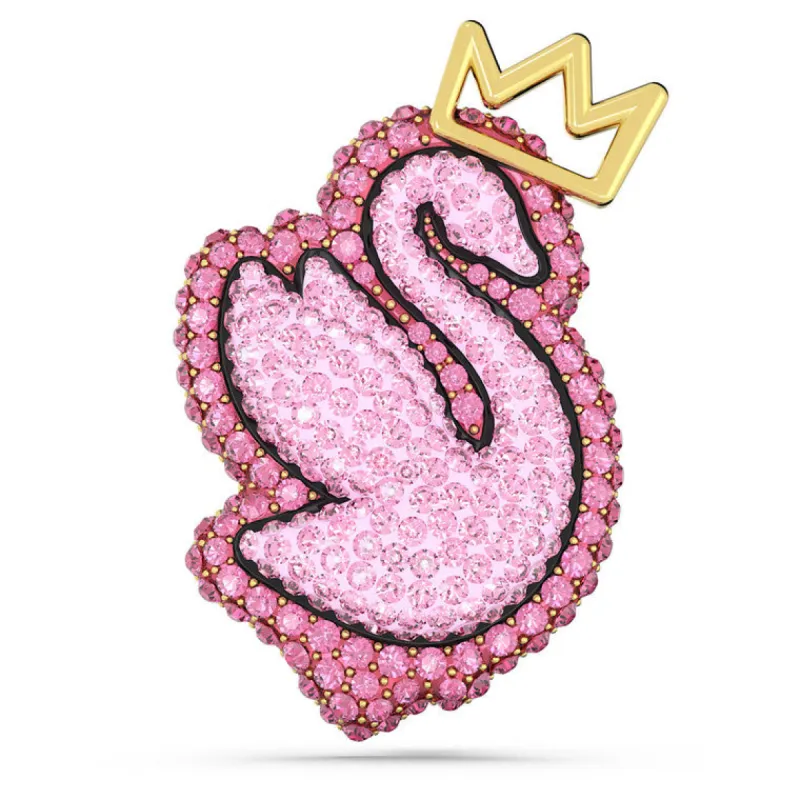 Swarovski Swan Pink Swarovski Crystal Women's Brooch 5662243 made by Ruumur