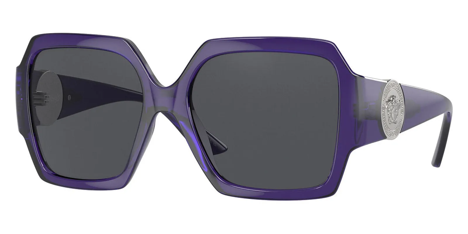 Versace Women's Fashion VE4453-541987-56 56mm Transparent Purple Sunglasses sold by Ruumur