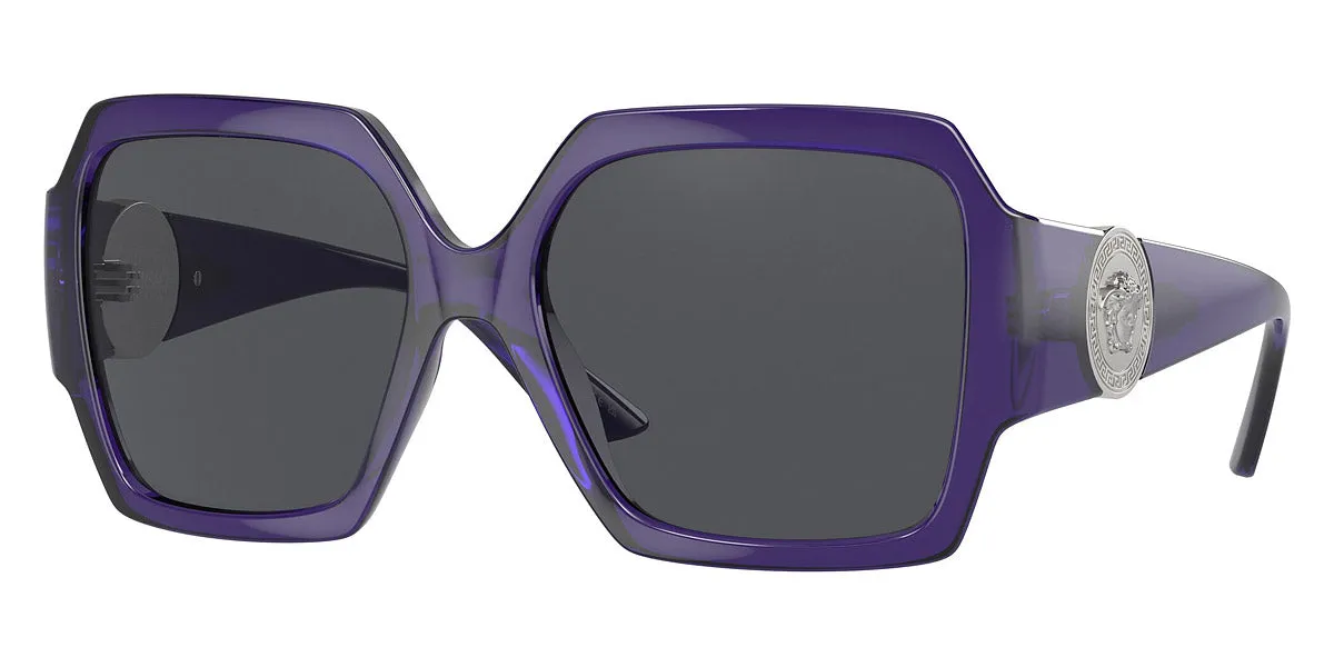 Versace Women's Fashion VE4453-541987-56 56mm Transparent Purple Sunglasses sold by Ruumur