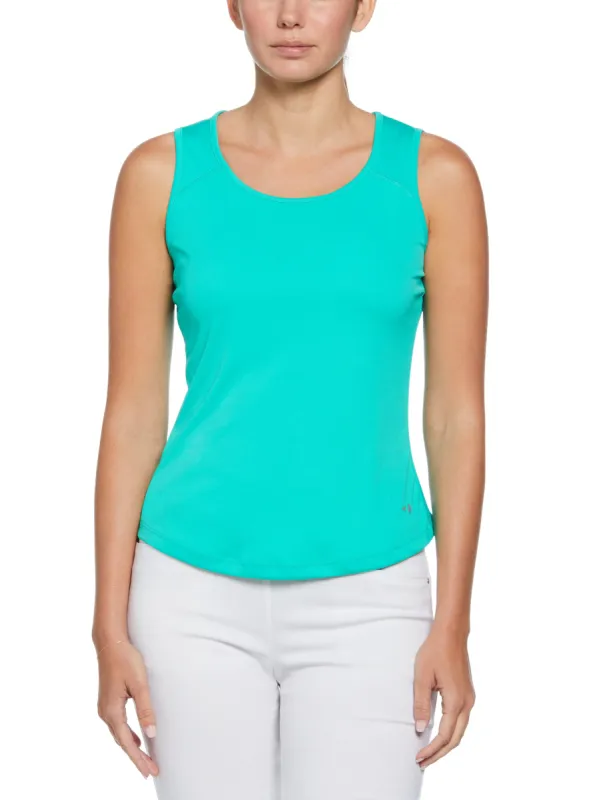 Grand Slam - Women's Solid Keyhole Tennis Tank Top sold by Ruumur