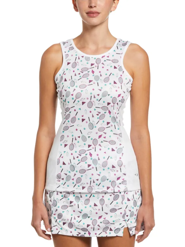 Grand Slam - Women's Tennis Conversational Print Racerback Tennis Tank Top sold by Ruumur