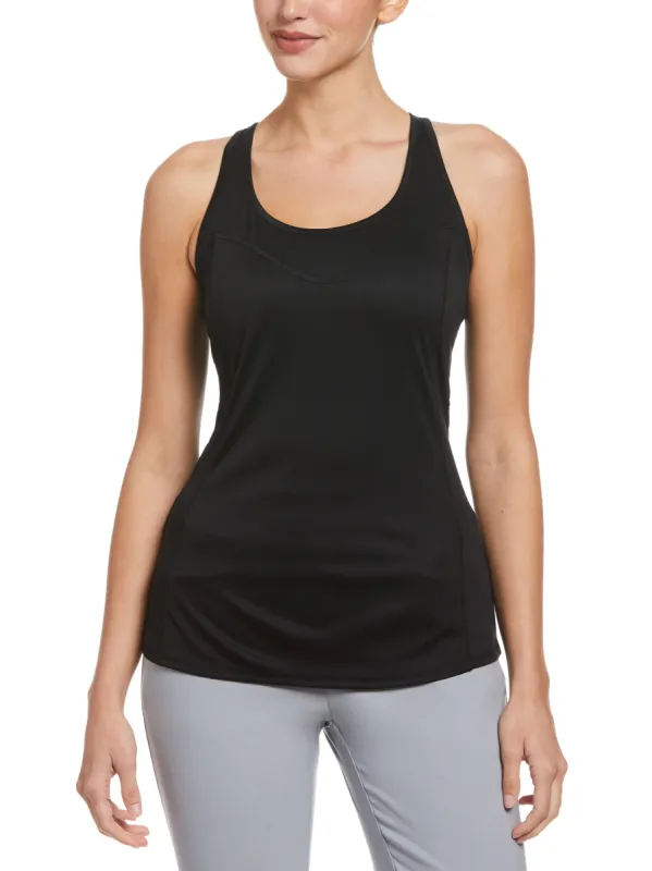 Grand Slam - Women's Essential Solid Tennis Tank with Mesh Front Panel sold by Ruumur