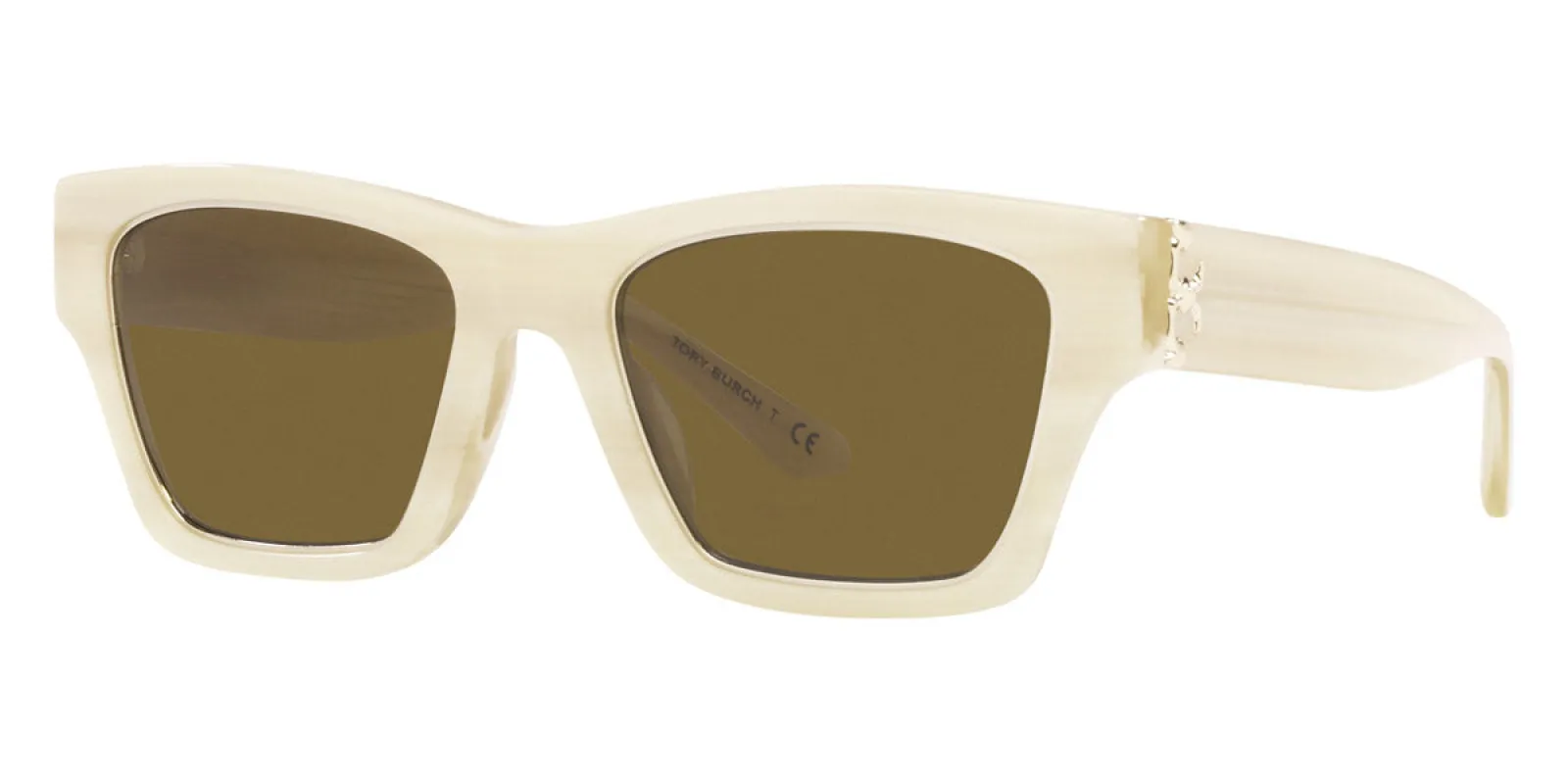 Tory Burch Women's Fashion 53mm Ivory Horn Sunglasses sold by Ruumur