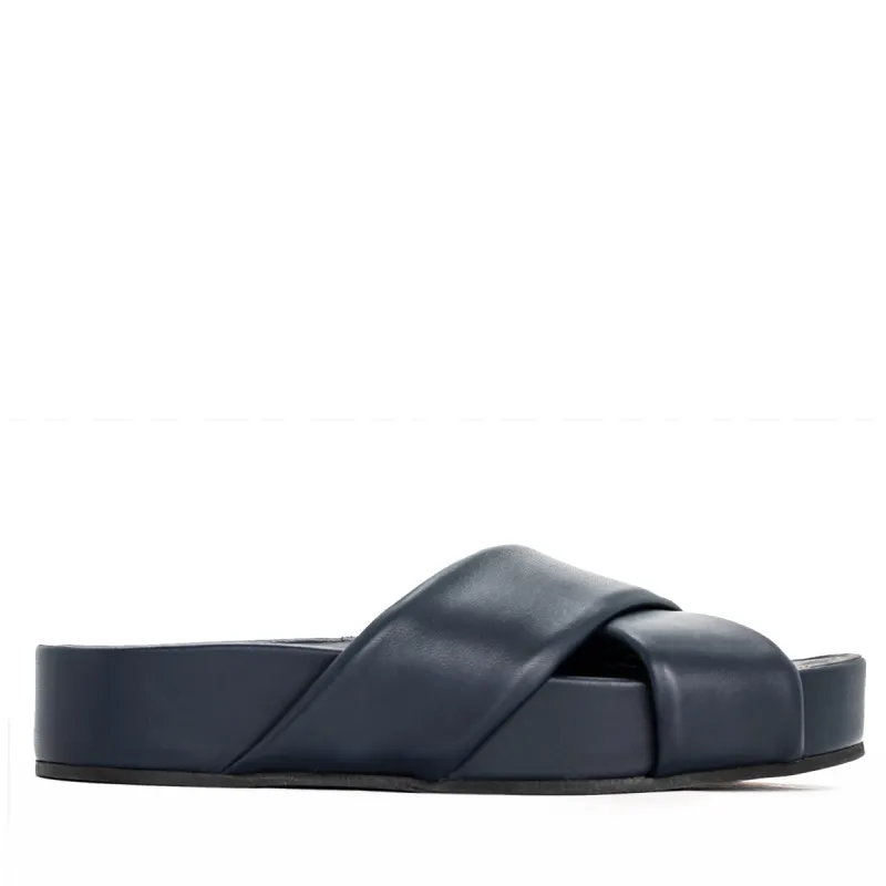 Harriet Navy Nappa Leather sold by Ruumur