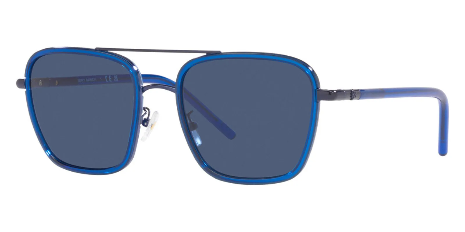Tory Burch Women's TY6090-332280 Fashion 53mm Shiny Transparent Navy Sunglasses sold by Ruumur