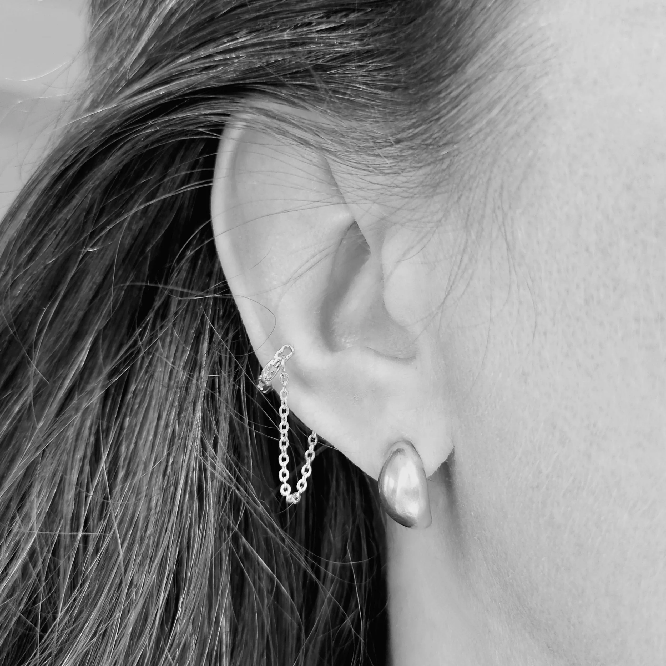 Mini Dome Hypoallergenic Huggie Earrings sold by Ruumur product image thumbnail 4