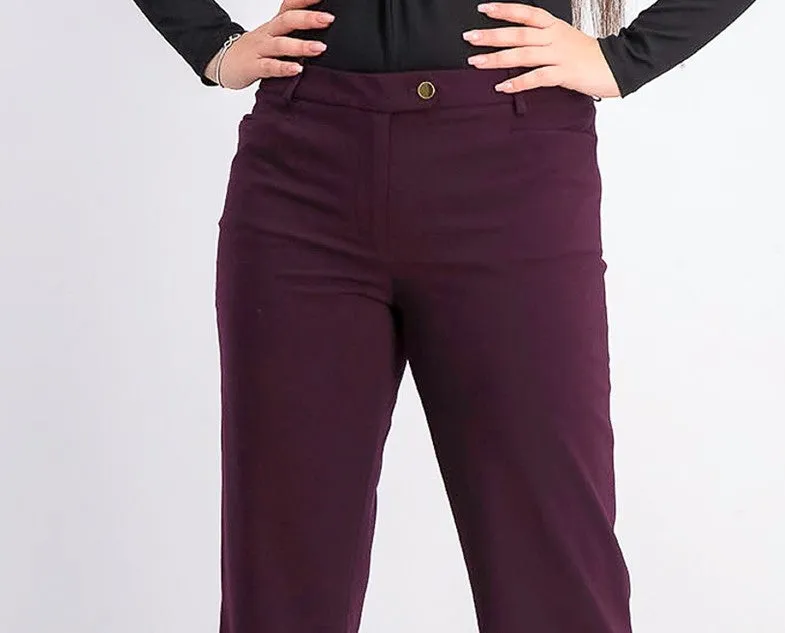 Calvin Klein Women's Modern Fit Trousers Purple Size 14 sold by Ruumur product image thumbnail 3