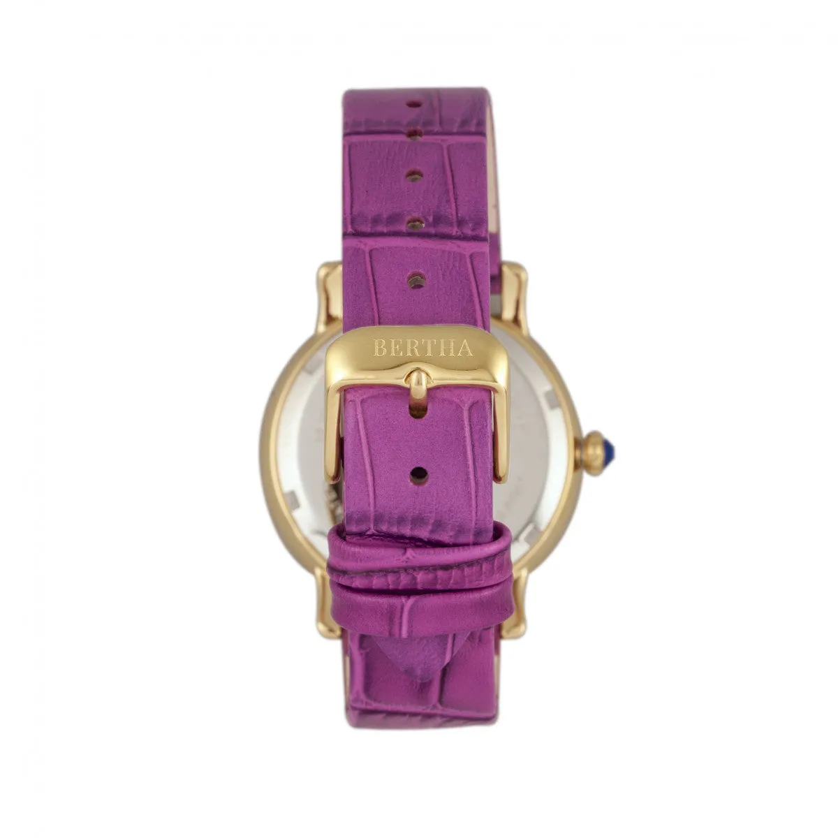 Bertha Courtney Opal Dial Leather-Band Watch - Hot Pink sold by Ruumur product image thumbnail 2