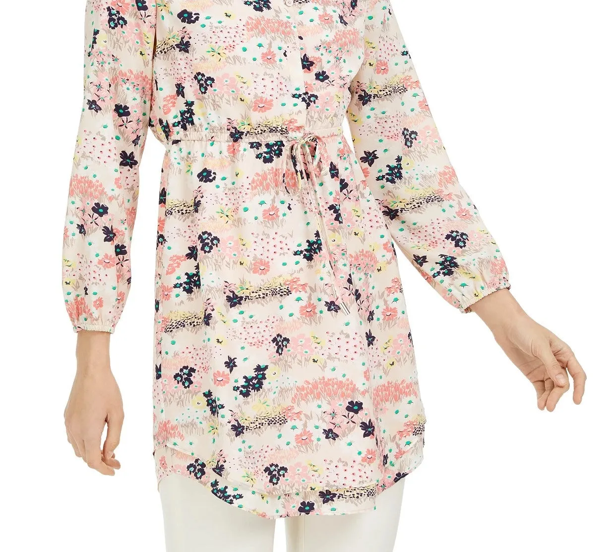 Maison Jules Women's Printed Drawstring Dress Pink Size X-Large sold by Ruumur product image thumbnail 3