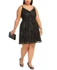 City Studios Women's Trendy Plus Size Juniors' Metallic Fit & Flare Dress Silver Size 22W sold by Ruumur