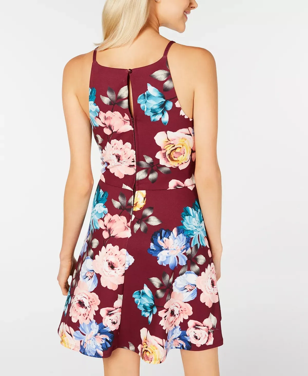 BCX Women's Floral Sleeveless Mini Fit Flare Dress Juniors Red Size 1 sold by Ruumur product image thumbnail 2