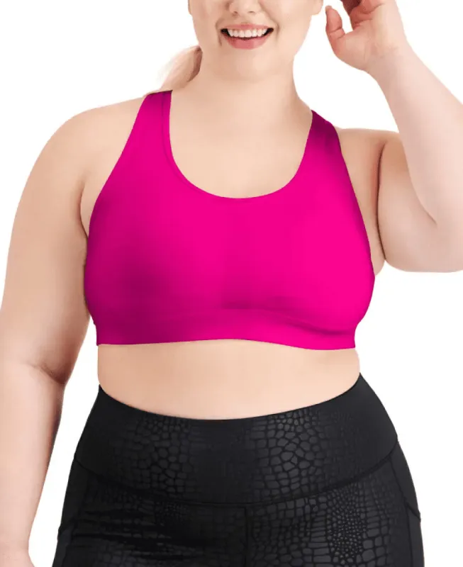 ID Ideology Women's Performance Plus Impact Sports Bra Pink Size 2X sold by Ruumur