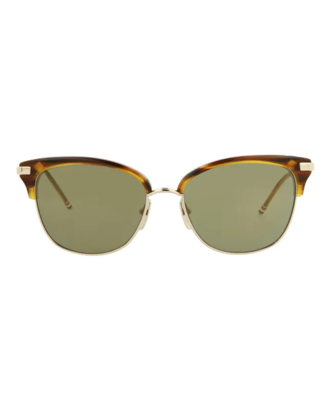 Thom Browne Novelty Sunglasses, style # TB505-DWLTGLD56 made by Ruumur