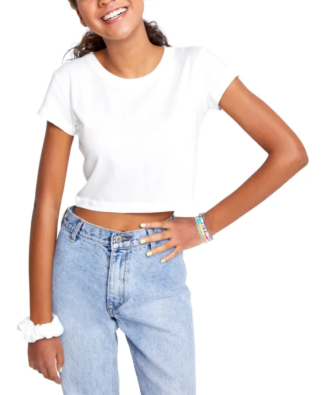 Splendid Women's Vista Crew Neck Short Crop Top White Size X-Large sold by Ruumur