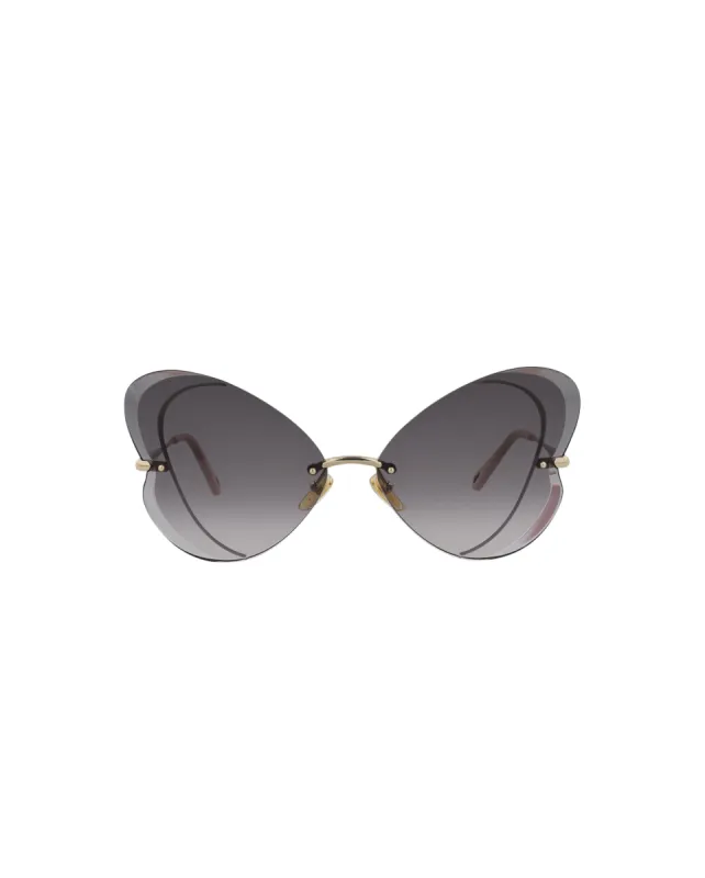 Chloe Cat Eye-Frame Metal Sunglasses, Style #  CH0064S-30011506001 sold by Ruumur