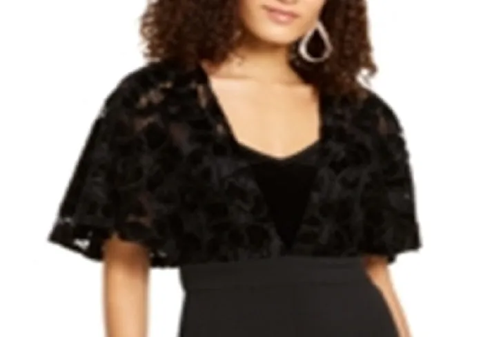 Thalia Sodi Women's Lace Mesh Surplice Jumpsuit Black Size X-Small sold by Ruumur product image thumbnail 2