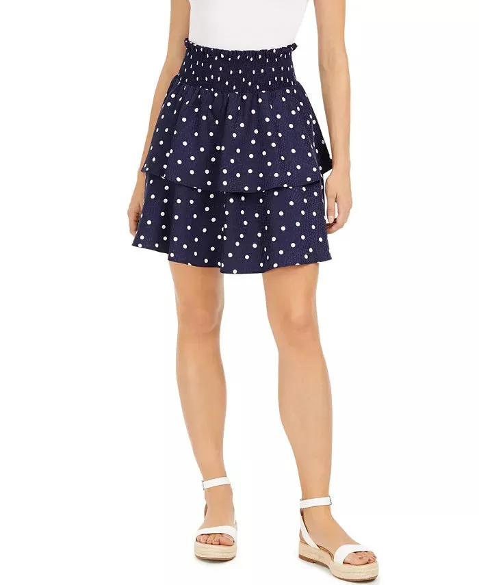 Maison Jules Women's Printed Tiered Skirt Navy Size Medium sold by Ruumur