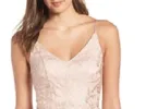 Speechless Women's Short Length Low Back Floral Spaghetti Strap V Neck Micro Mini Trapeze Evening Beige Size 13 sold by Ruumur