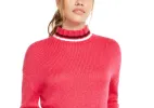 Planet Gold Women's Turtleneck Cropped Sweater Pink Size Medium sold by Ruumur