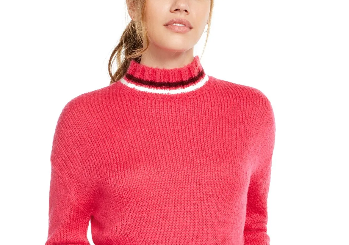 Planet Gold Women's Turtleneck Cropped Sweater Pink Size Medium sold by Ruumur product image thumbnail 2