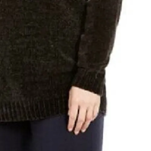 Karen Scott Women's Plus Size Chenille Split Neck Pullover Black Size 2X sold by Ruumur product image thumbnail 3