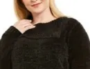 Karen Scott Women's Plus Size Chenille Split Neck Pullover Black Size 2X sold by Ruumur