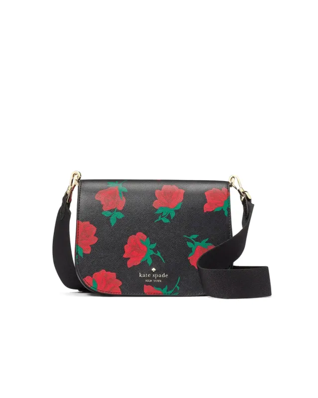 Kate Spade Madison Rose Toss Printed Saddle Bag made by Ruumur