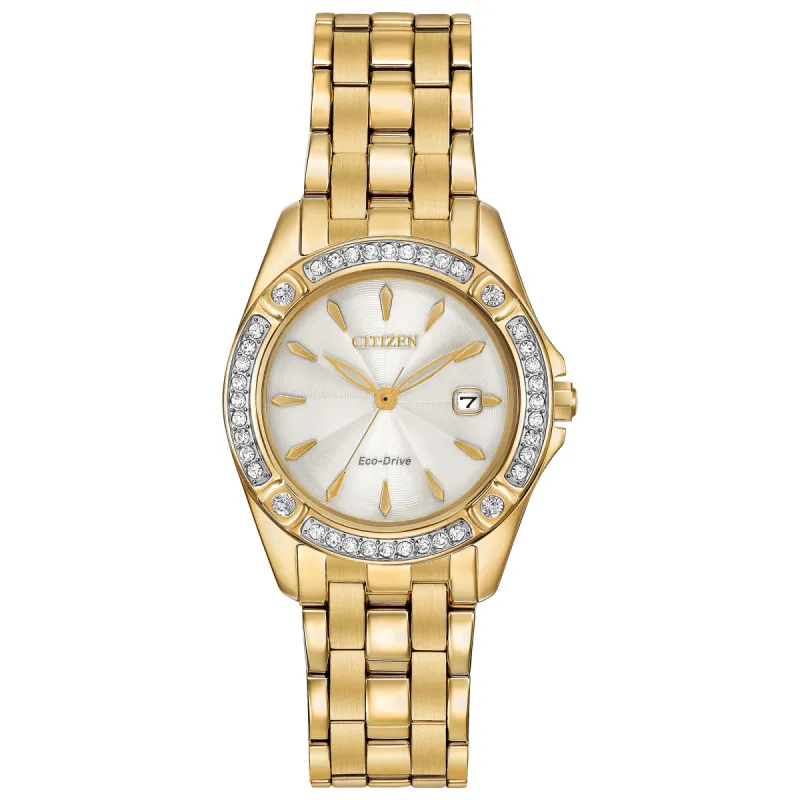 Citizen Womens 28mm Mother-of-Pearl Dial Eco-Drive Solar Watch EW2352-59P made by Ruumur