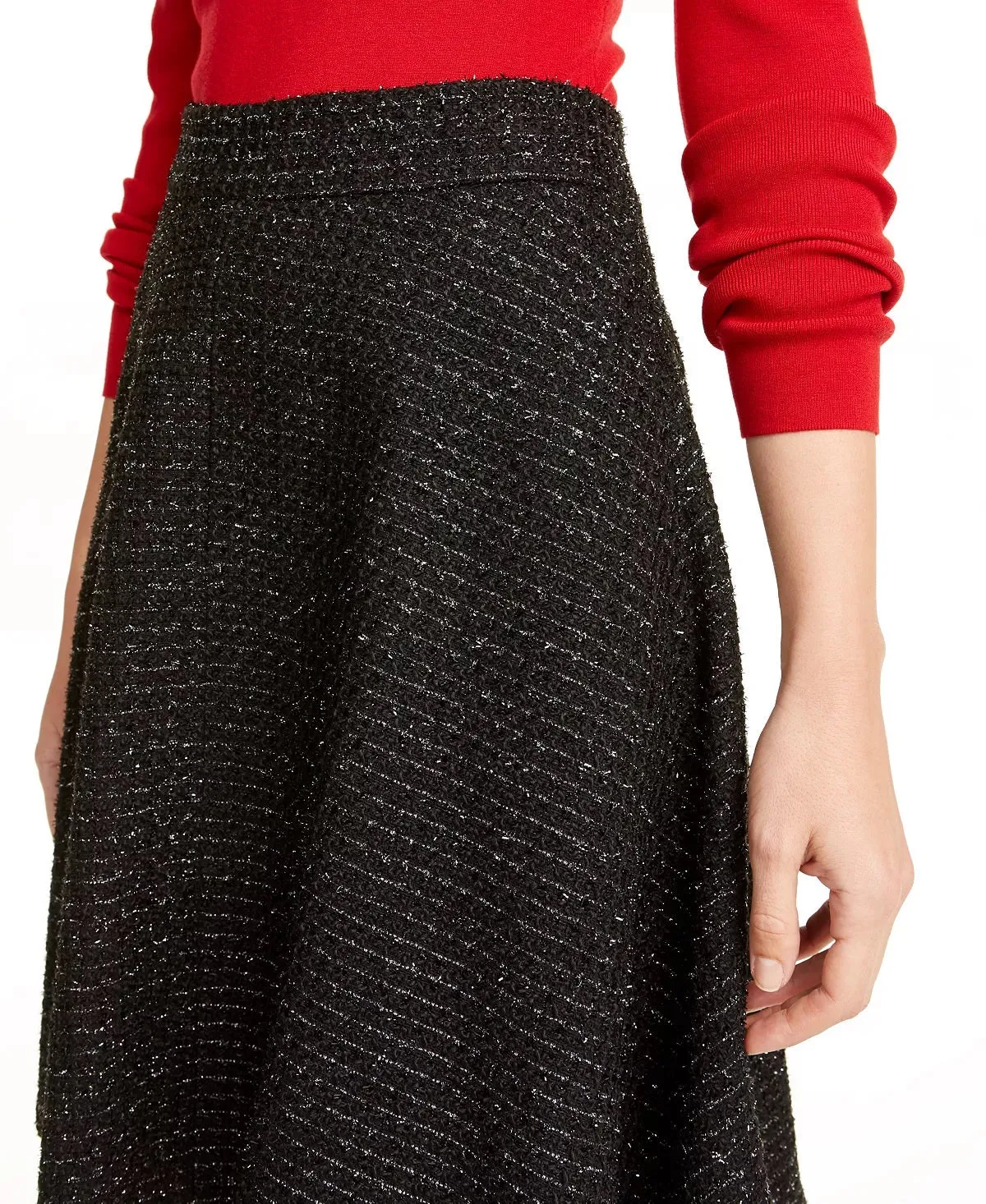 Maison Jules Women's Tweed A Line Skirt Black Size 12 sold by Ruumur product image thumbnail 3
