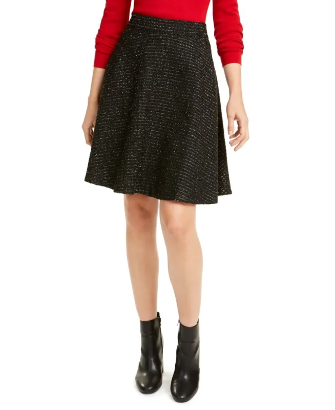 Maison Jules Women's Tweed A Line Skirt Black Size 12 sold by Ruumur