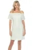 Women's Guayabera Dress Sexy Off Shoulder Linen Blend Button Down sold by Ruumur