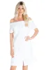 Women's Guayabera Dress Sexy Off Shoulder Linen Blend Button Down sold by Ruumur