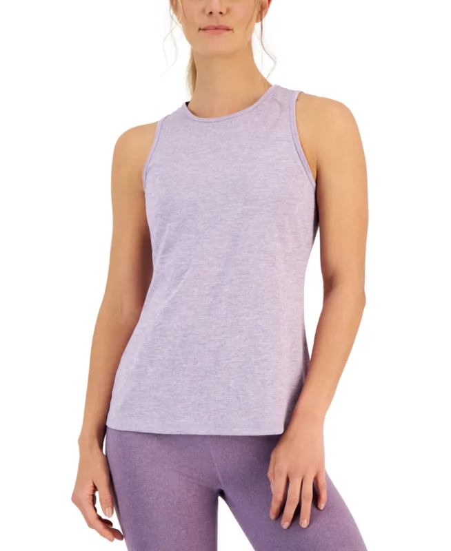 ID Ideology Women's Essentials Heathered Keyhole Back Tank Top Purple sold by Ruumur