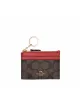 Coach Women's Brown & Red Mini Skinny Id Case In Signature Canvas sold by Ruumur