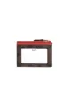 Coach Women's Brown & Red Mini Skinny Id Case In Signature Canvas sold by Ruumur