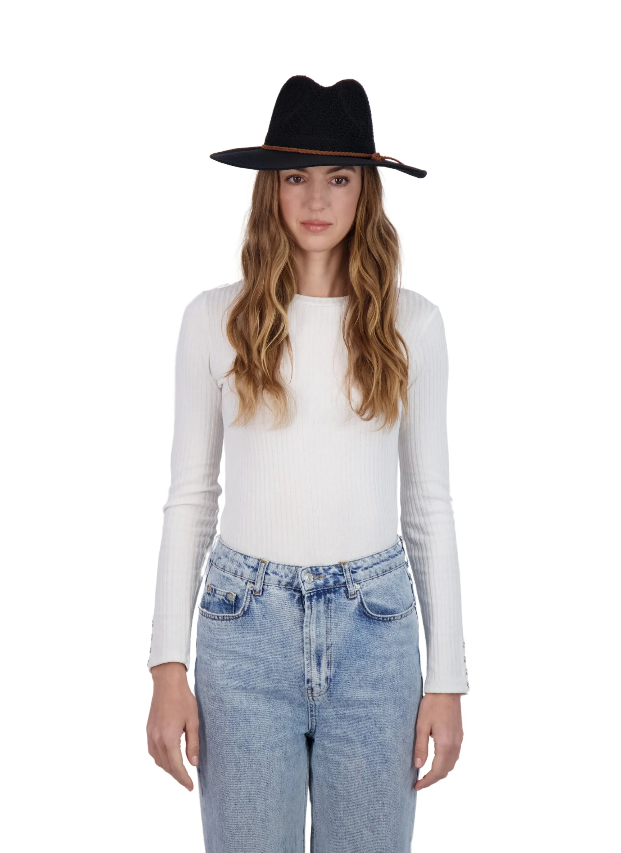 Tahari Women's Packable Diamond Patterned Fabric Panama Hat sold by Ruumur product image thumbnail 2
