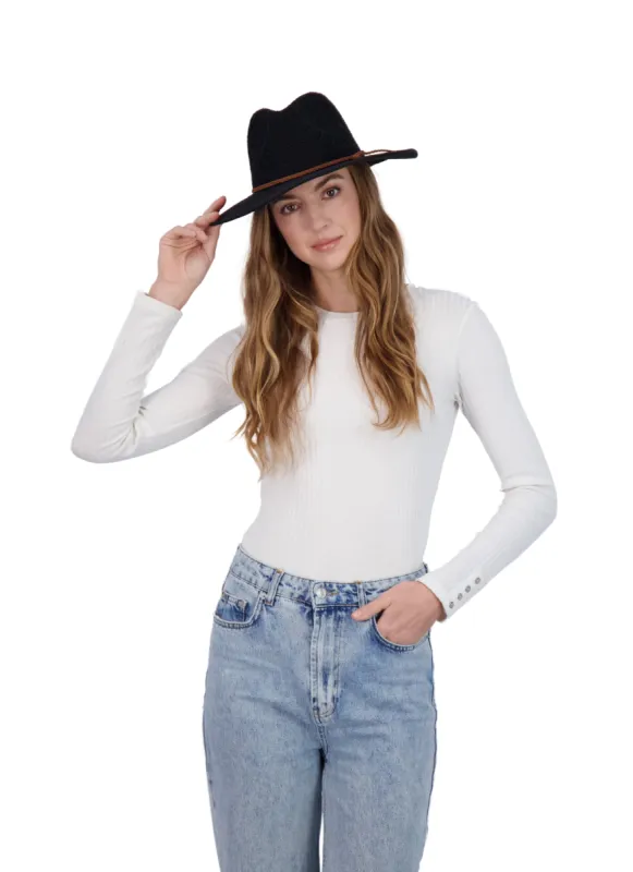 Tahari Women's Packable Diamond Patterned Fabric Panama Hat made by Ruumur